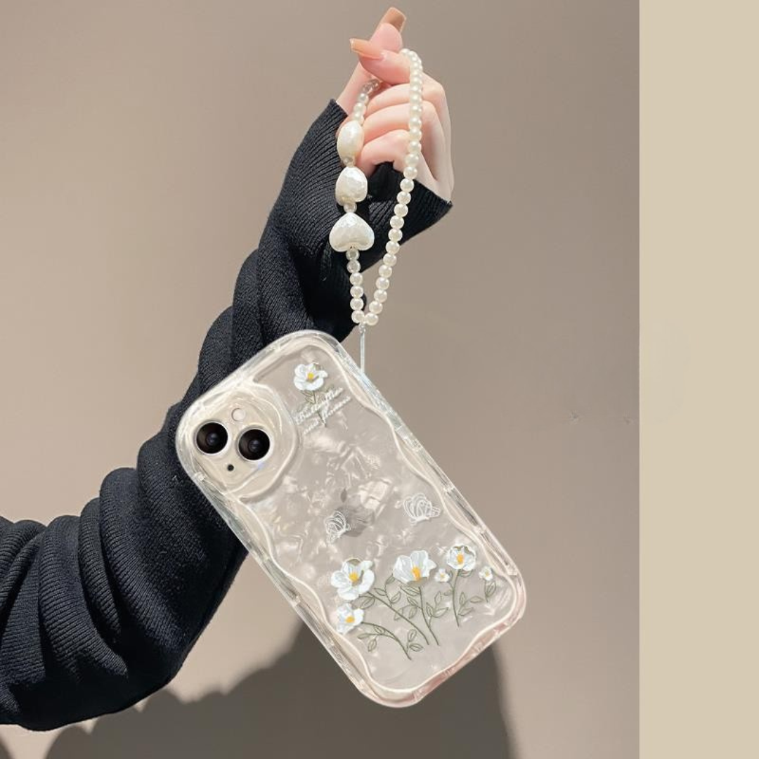Kelebekler ve Çiçekler 3D Telefon Kılıfı