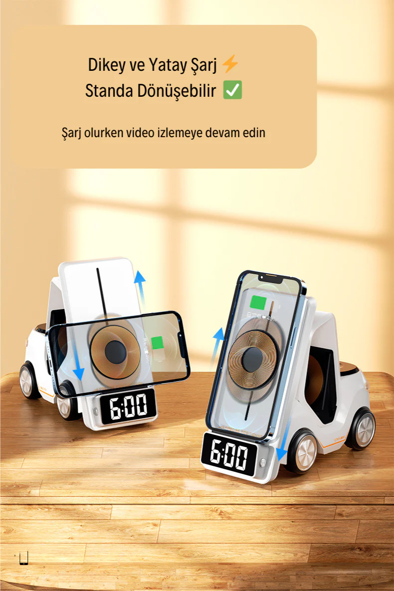 Forklift 5 in 1 Kablosuz Magsafe Şarj Standı