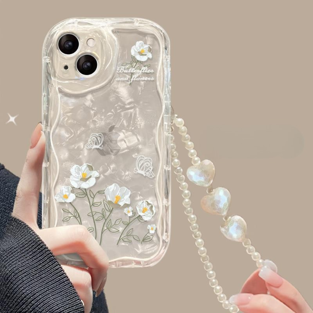 Kelebekler ve Çiçekler 3D Telefon Kılıfı