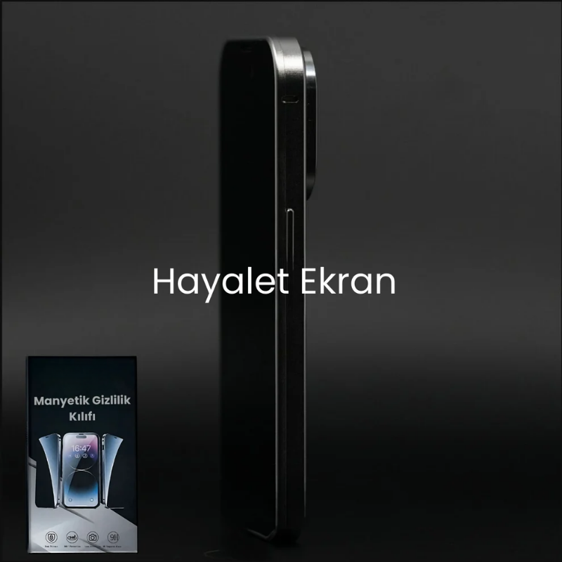 IPhone Manyetik Metal Kılıf + Hayalet Ekran