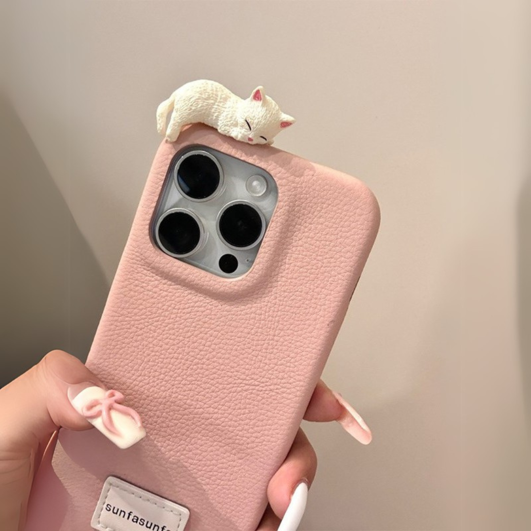 Tip 1 Kedi Figürlü 3D Telefon Kılıfı