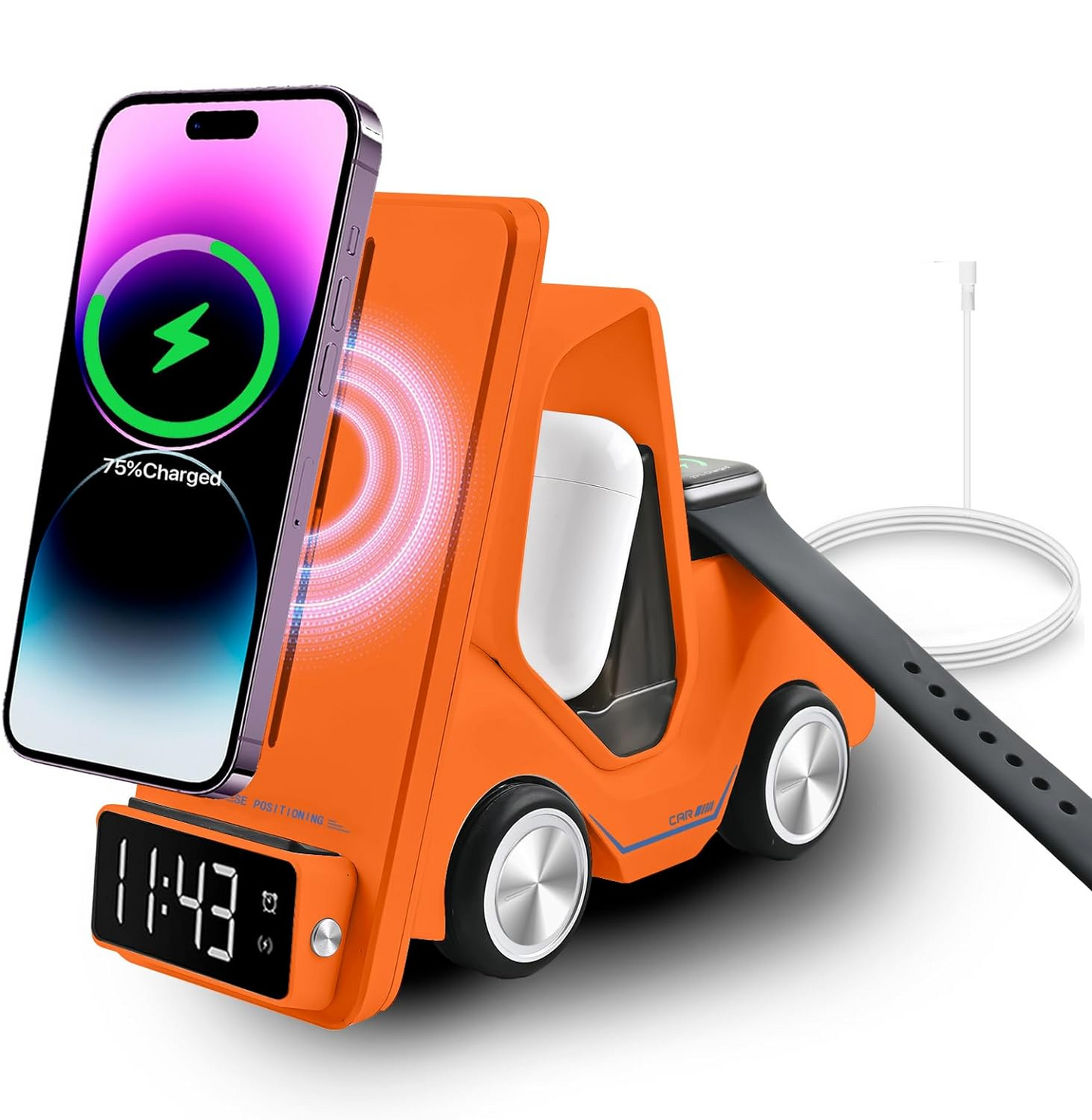 Forklift 5 in 1 Kablosuz Magsafe Şarj Standı