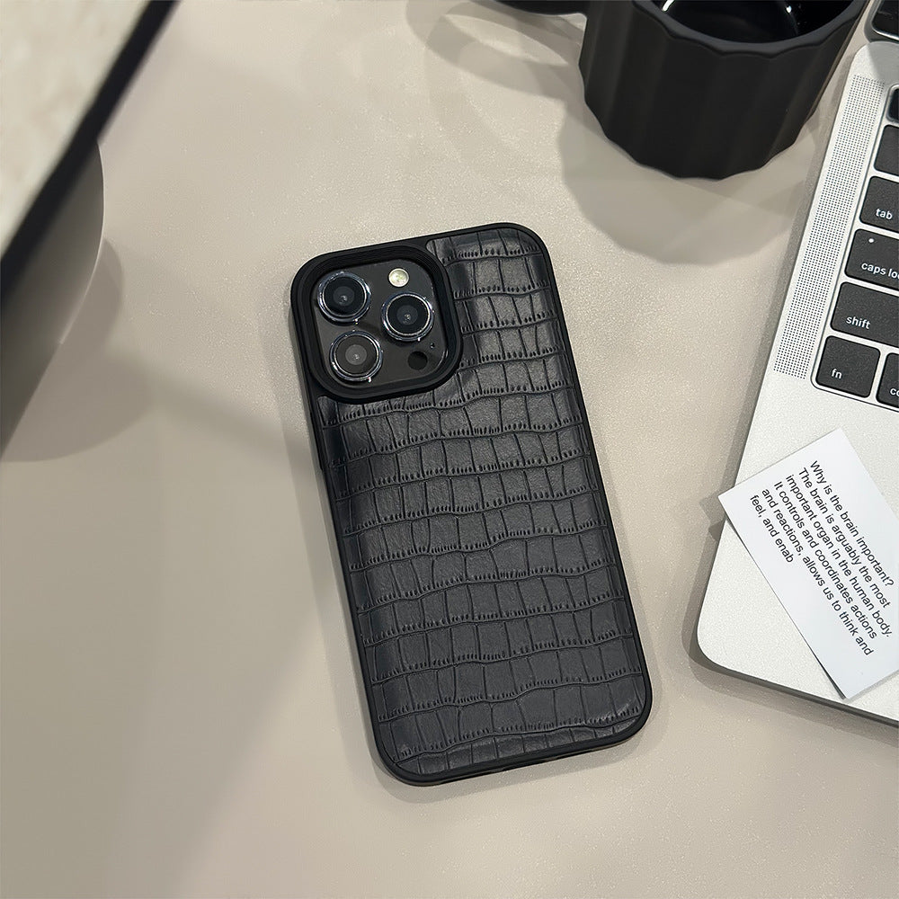 Timsah Derisi Görünümlü Telefon Kılıfı