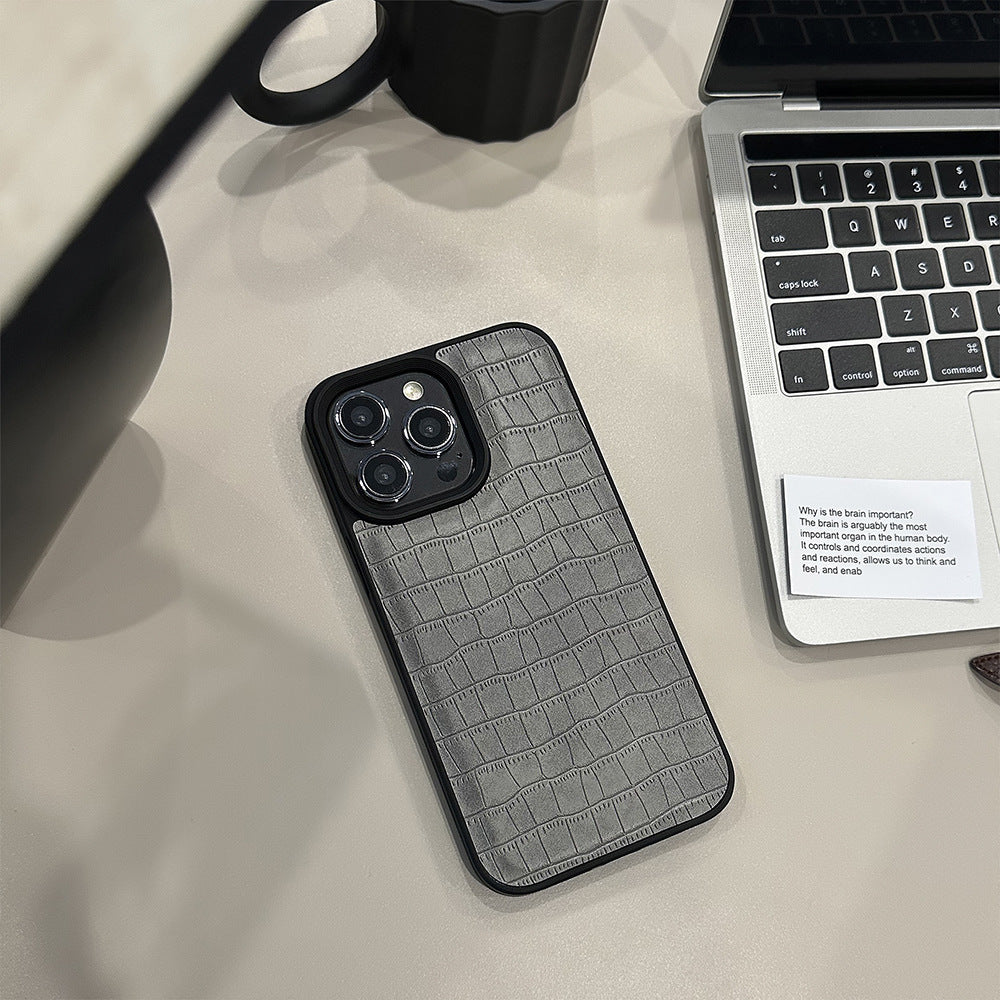 Timsah Derisi Görünümlü Telefon Kılıfı