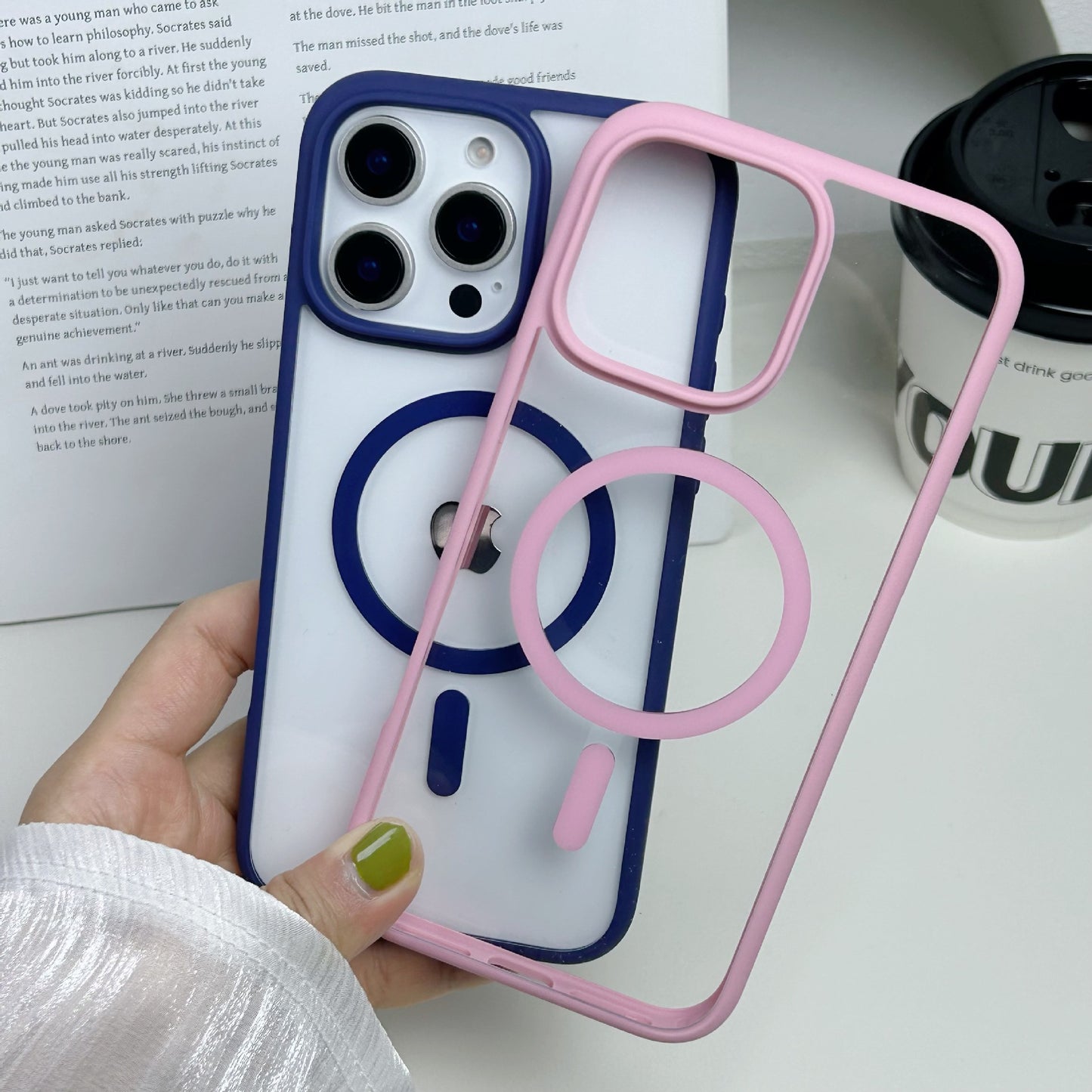 Şeffaf Akrilik Sade & Magsafe Telefon Kılıfları