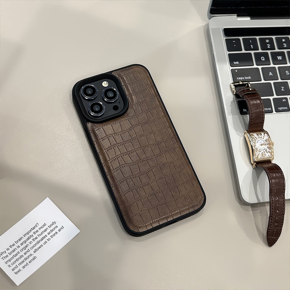 Timsah Derisi Görünümlü Telefon Kılıfı