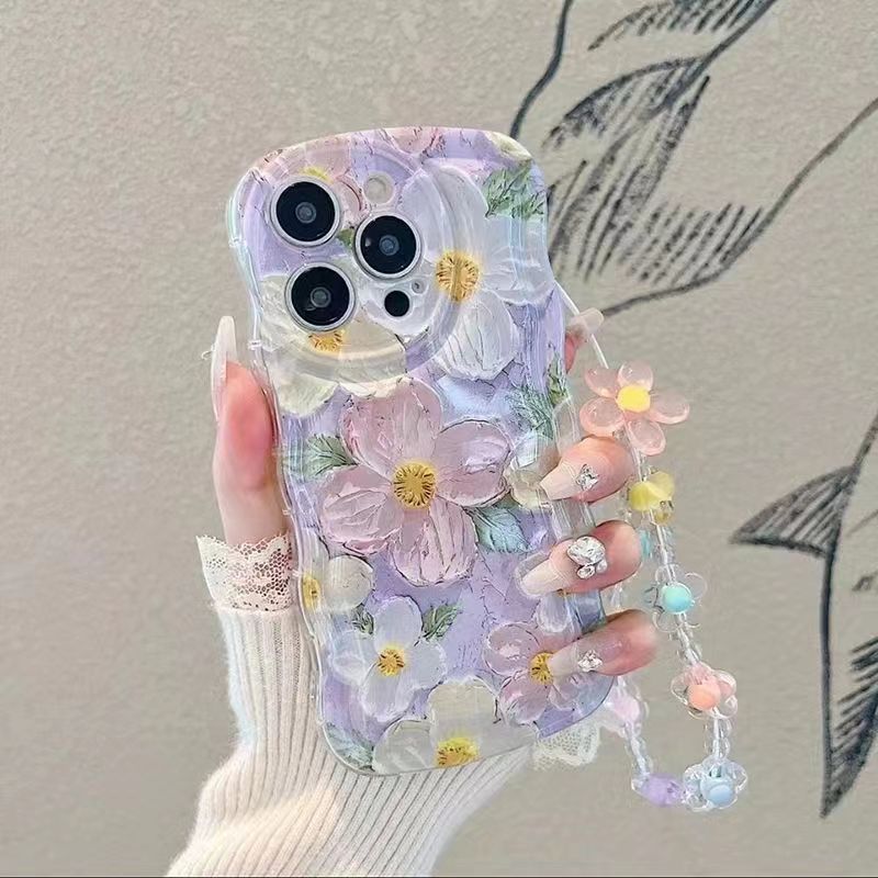 Düşme Karşıtı Çiçekli Telefon Kılıfı