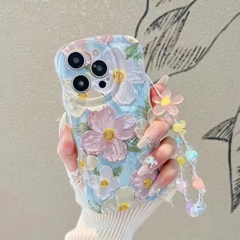 Düşme Karşıtı Çiçekli Telefon Kılıfı