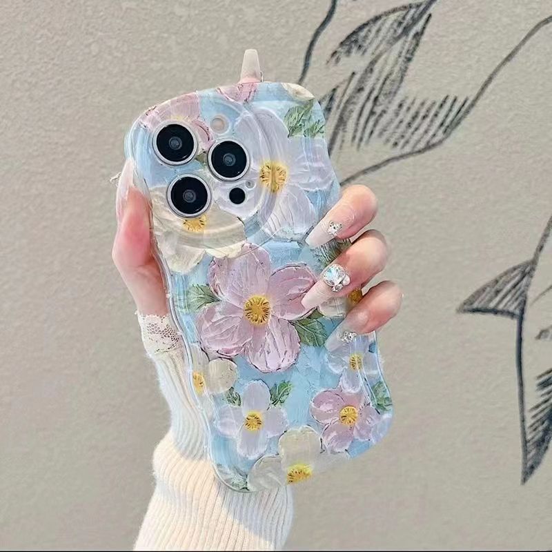 Düşme Karşıtı Çiçekli Telefon Kılıfı
