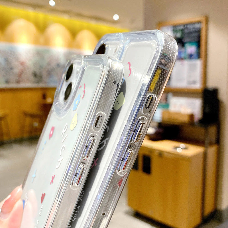 Desenli Şeffaf Telefon Kılıfı