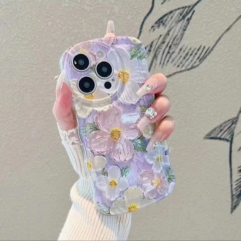 Düşme Karşıtı Çiçekli Telefon Kılıfı