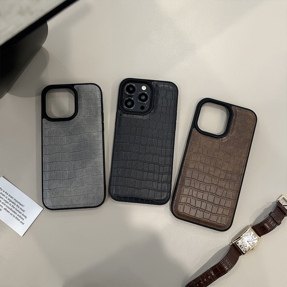 Timsah Derisi Görünümlü Telefon Kılıfı