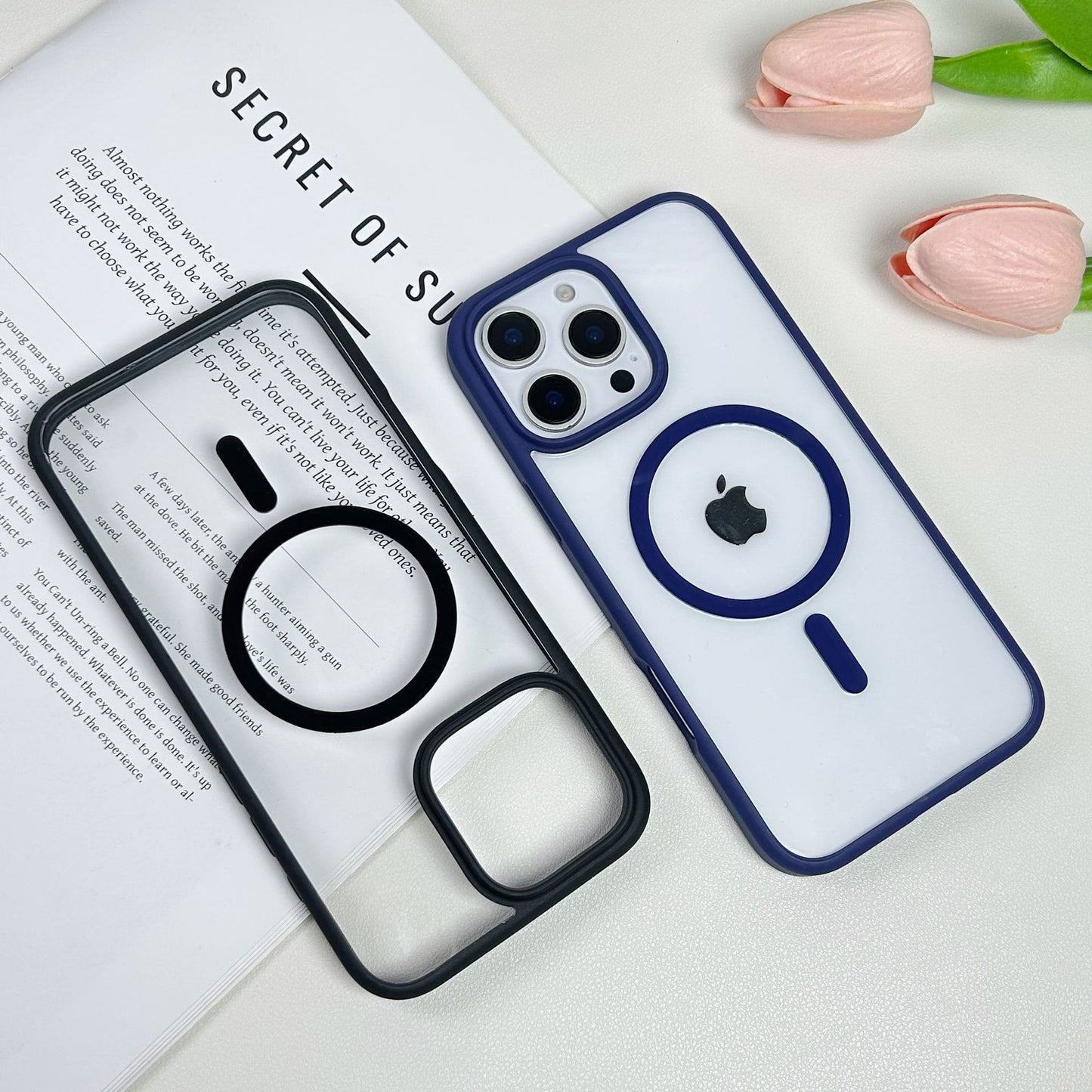 Şeffaf Akrilik Sade & Magsafe Telefon Kılıfları