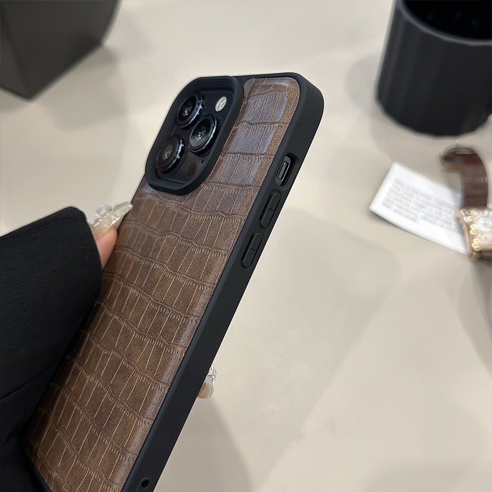 Timsah Derisi Görünümlü Telefon Kılıfı