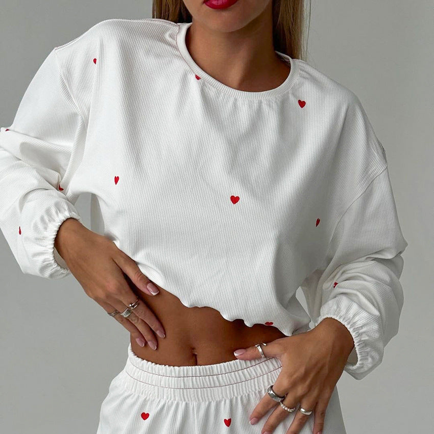 Kalpli Dalgalı Kesim Crop Pijama Takımı