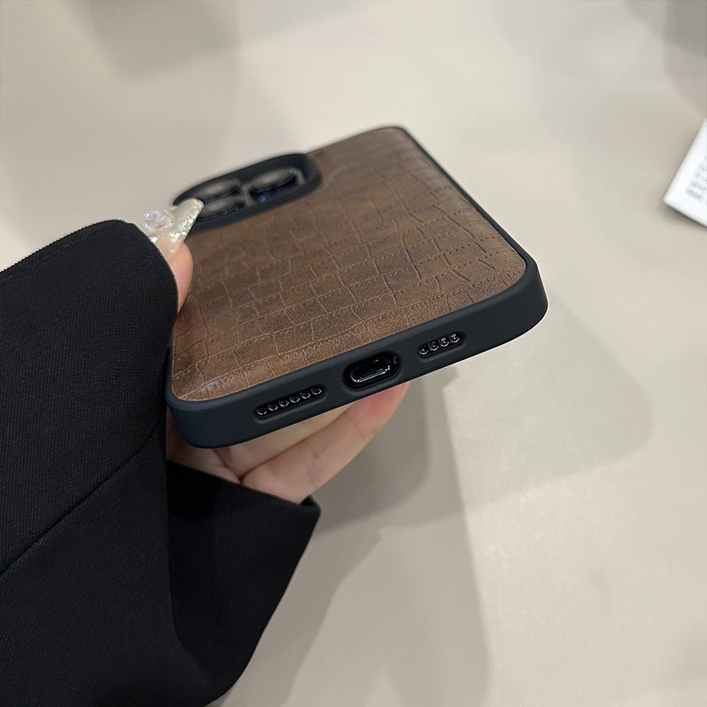 Timsah Derisi Görünümlü Telefon Kılıfı