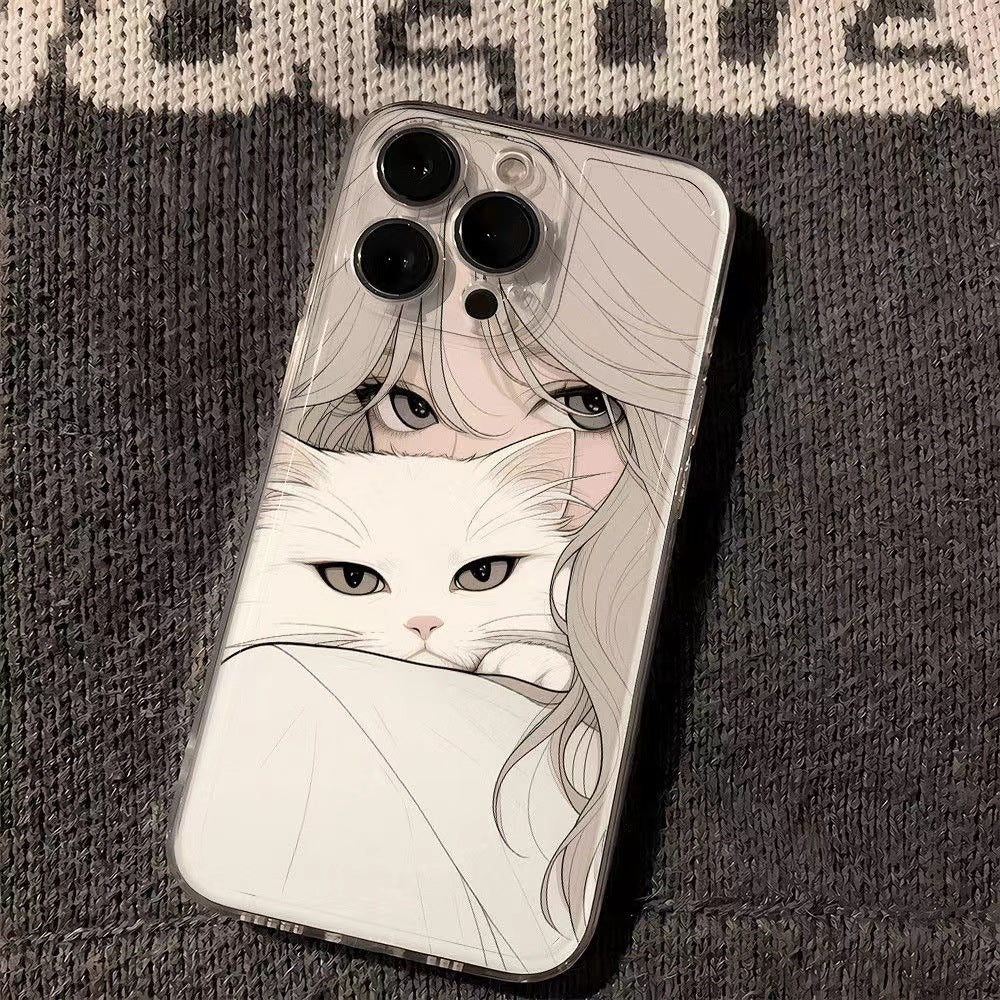 Kedili Çift Telefon Kılıfı