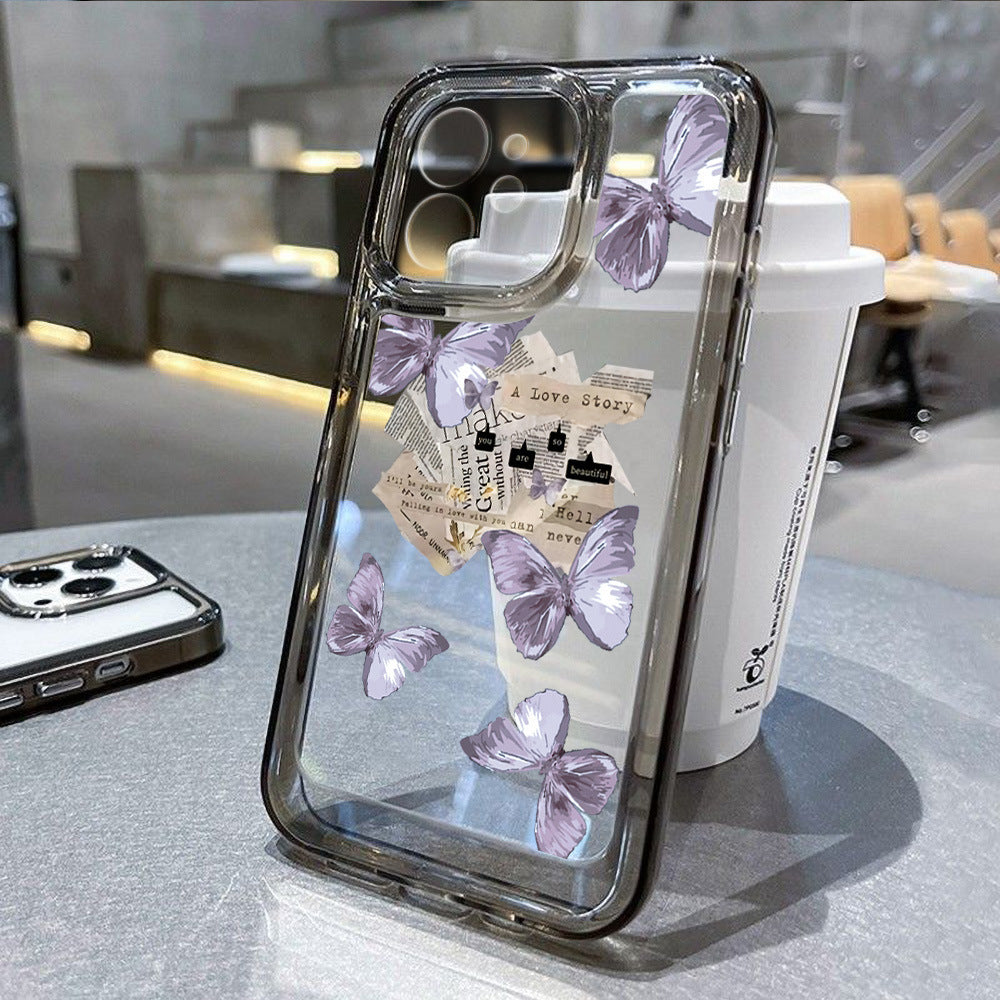 Desenli Şeffaf Telefon Kılıfı