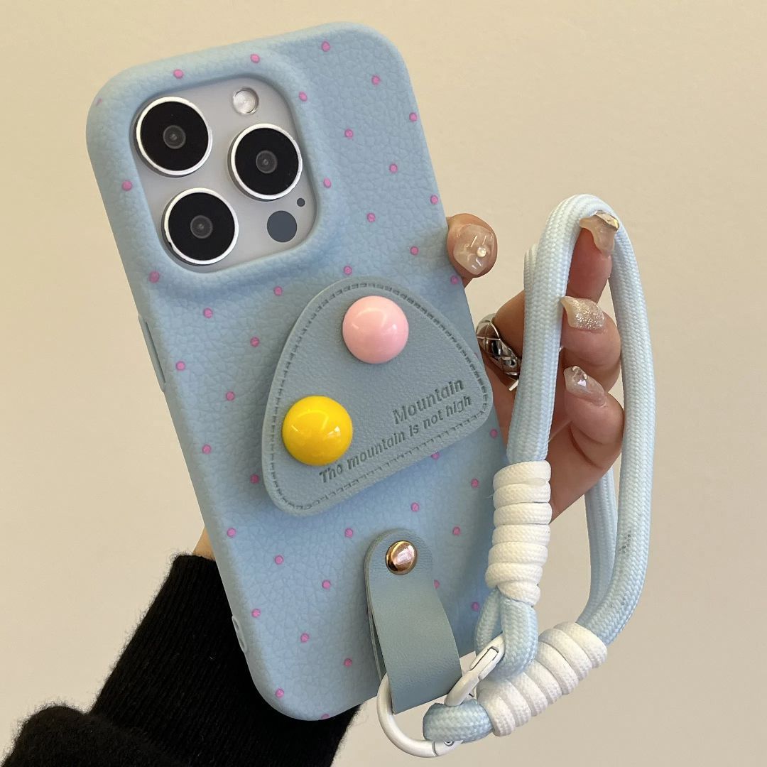 Deri Ayaklı İplikli Şirin Telefon Kılıfı