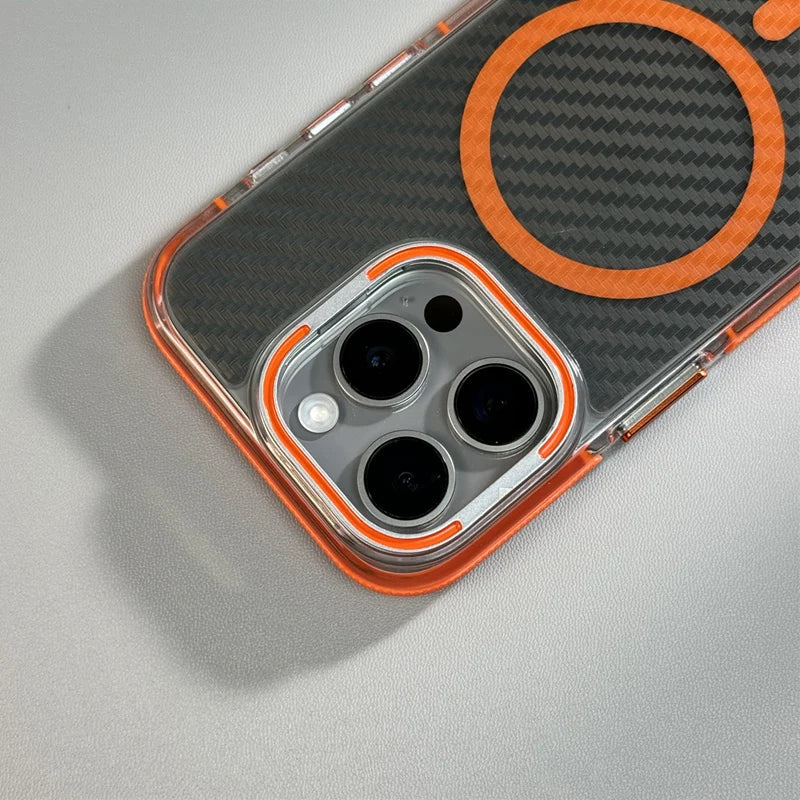 Karbon Fiber MagSafe ve Standlı iPhone Kılıfı