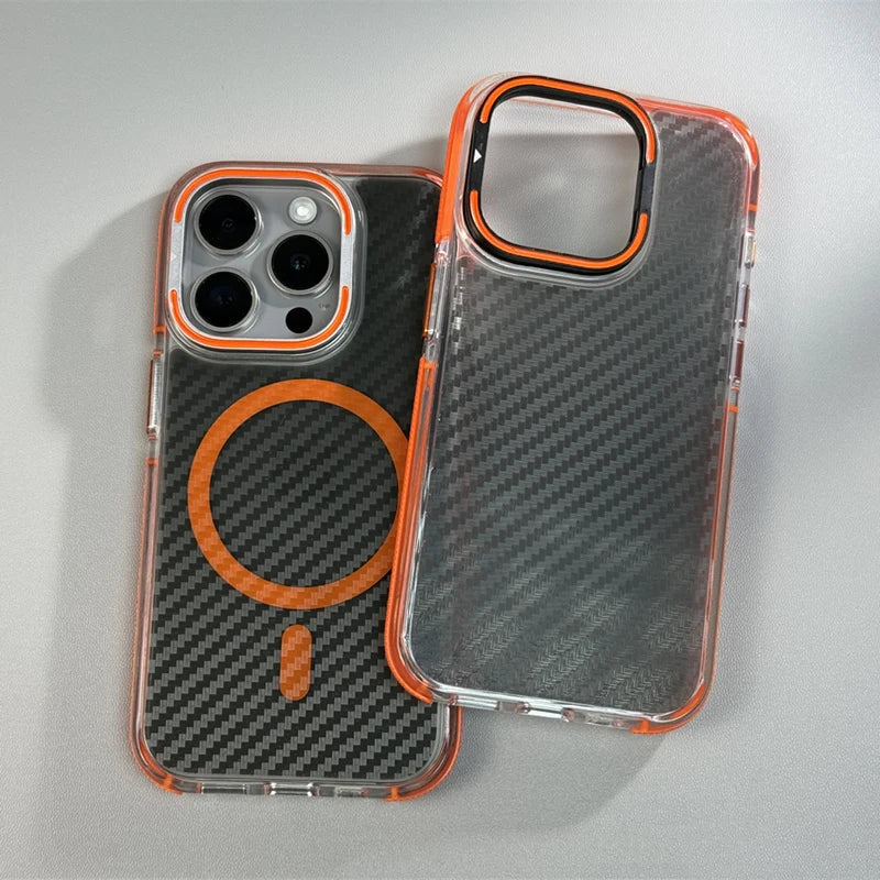 Karbon Fiber MagSafe ve Standlı iPhone Kılıfı
