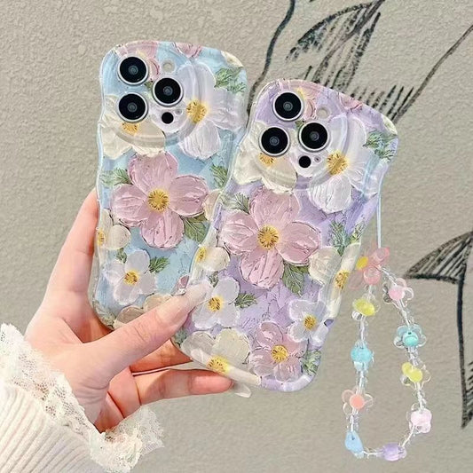 Düşme Karşıtı Çiçekli Telefon Kılıfı