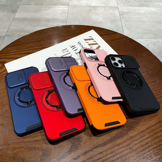 Kamera Kapaklı Ayaklı Telefon Kılıfı
